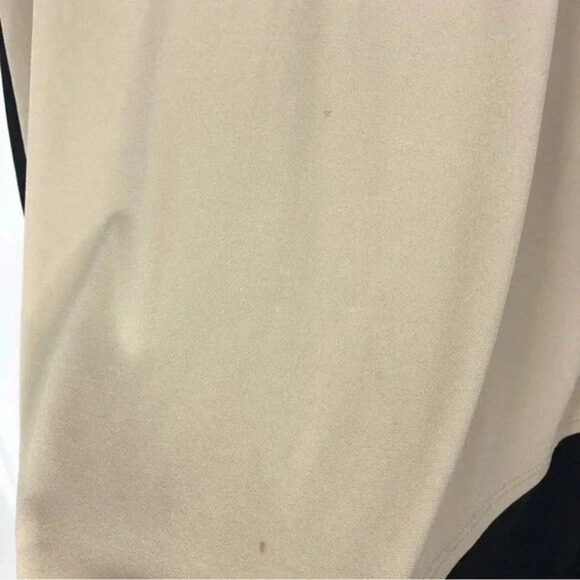 Chico's Knit Kit Tan & Black Colorblock Short Sleeve Blouse S - Picture 5 of 5